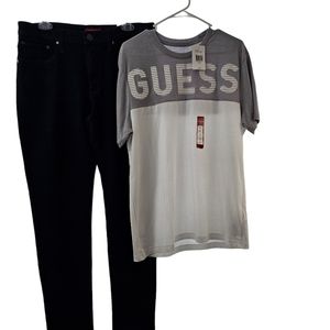 Guess Denim Jeans Size 34 and Guess Los Angeles Crew Mens Size L